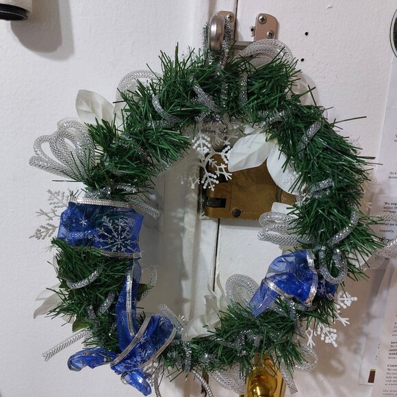 Handmade DIY Holiday Festive Wreath Xmas Holiday Decor Happy Greetings - Picture 6 of 8